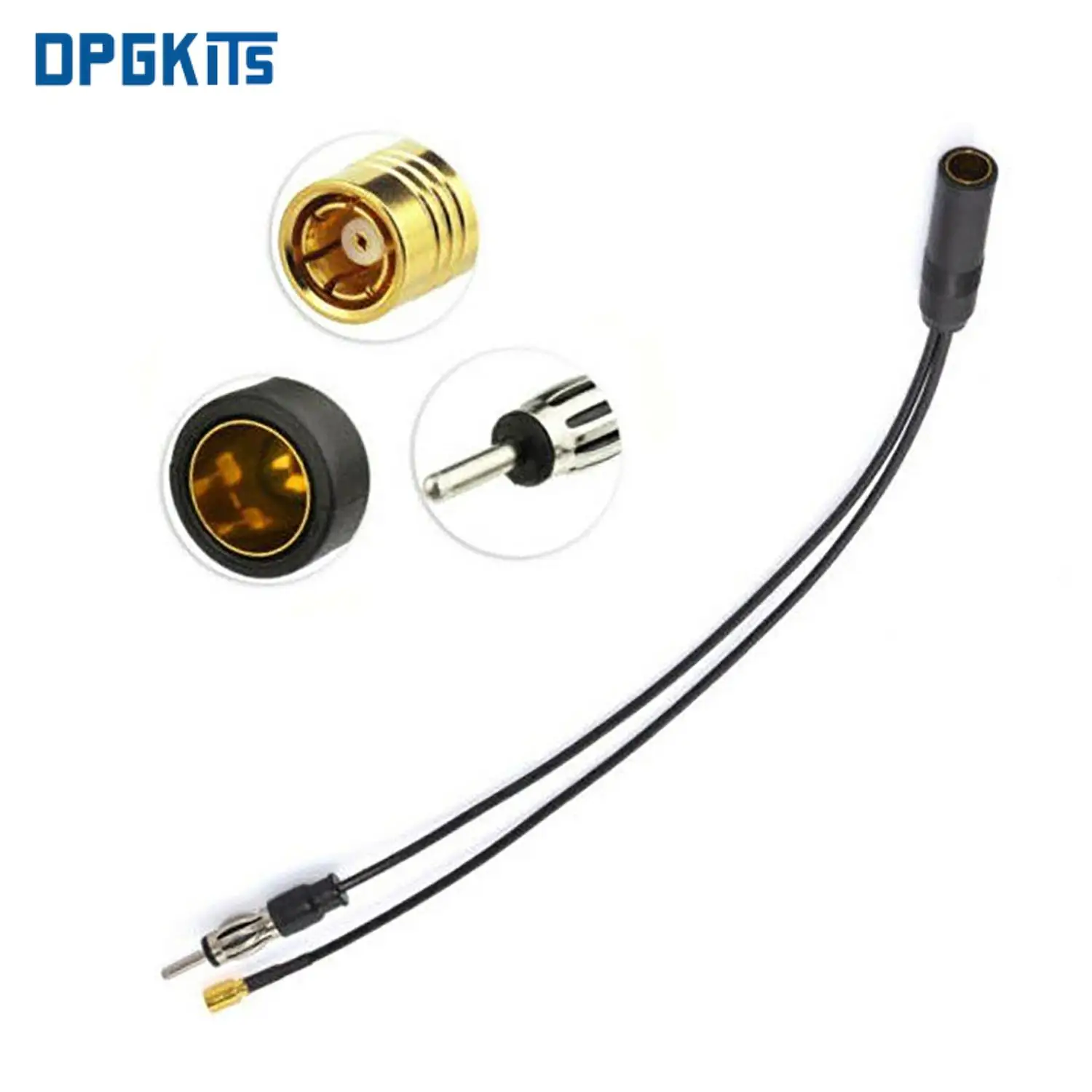 

1PC DAB & FM / AM Car Radio Aerial Active Antenna SMB DIN Splitter Adapter Cable High Quality Auto Accessories