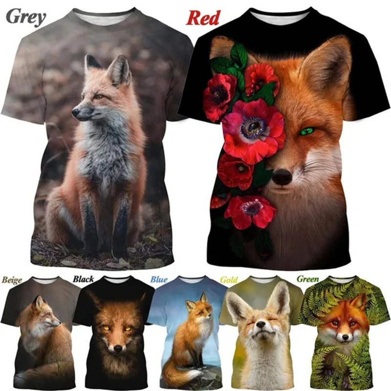 Animal Fox 3D Print T Shirt For Men Clothes Harajuku Fashion Women Tops Casual Female T-Shirt Kids Streetwear Oversized Tee Tops
Animal Fox 3D Print T Shirt For Men Clothes Harajuku Fashion Women Tops Casual Female T-Shirt Kids Streetwear Oversized Tee Tops