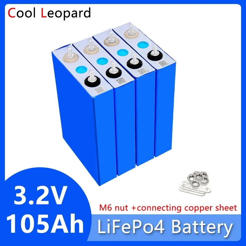 2~16 PCS New Original 3.2V 105AH Rechargeable LiFePo4 Battery DIY 12V 24V Is Suitable for Golf Cart and Boat Solar System
2~16 PCS New Original 3.2V 105AH Rechargeable LiFePo4 Battery DIY 12V 24V Is Suitable for Golf Cart and Boat Solar System