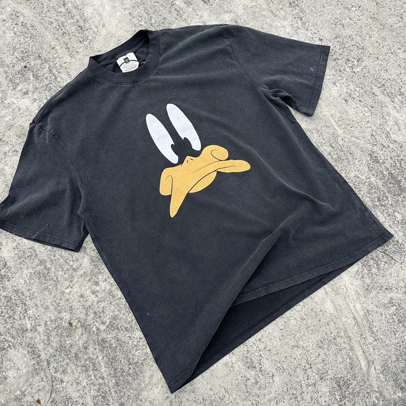 

Винтажная уличная аниме Веселая стильная повседневная футболка большого размера с коротким рукавом в уличном стиле модная футболка с коротким рукавом