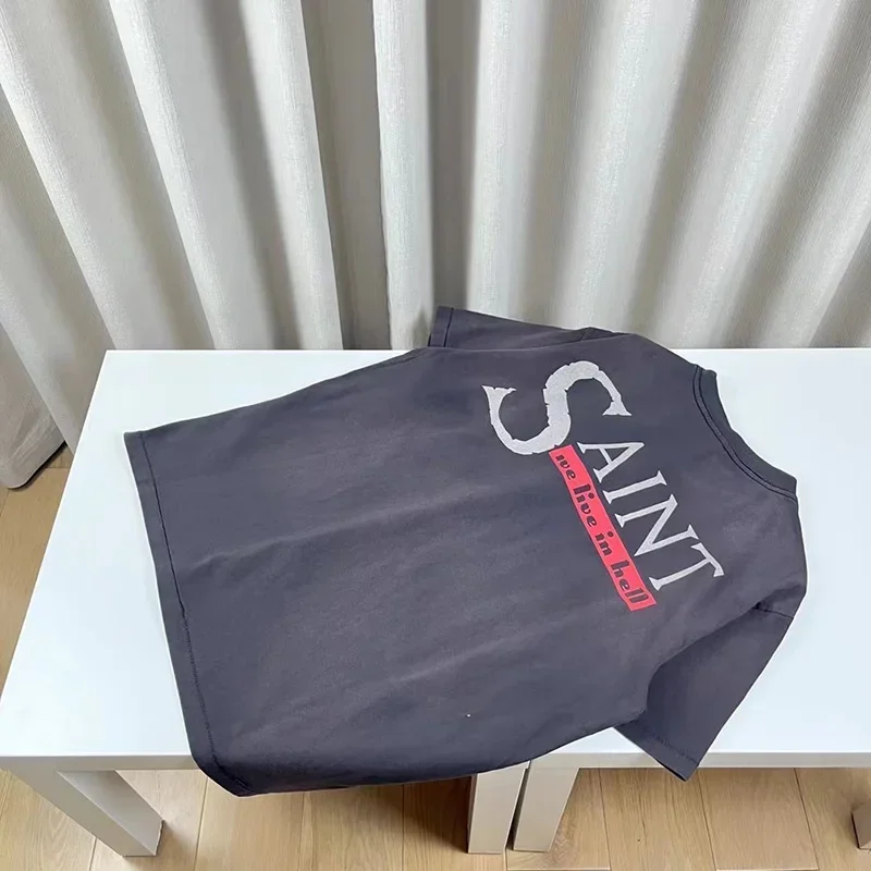 Top Quality Streetwear Vintage Washed Black T Shirt Tee Top Oversized 100% Cotton Saint Michael T-Shirt With Tags
Top Quality Streetwear Vintage Washed Black T Shirt Tee Top Oversized 100% Cotton Saint Michael T-Shirt With Tags