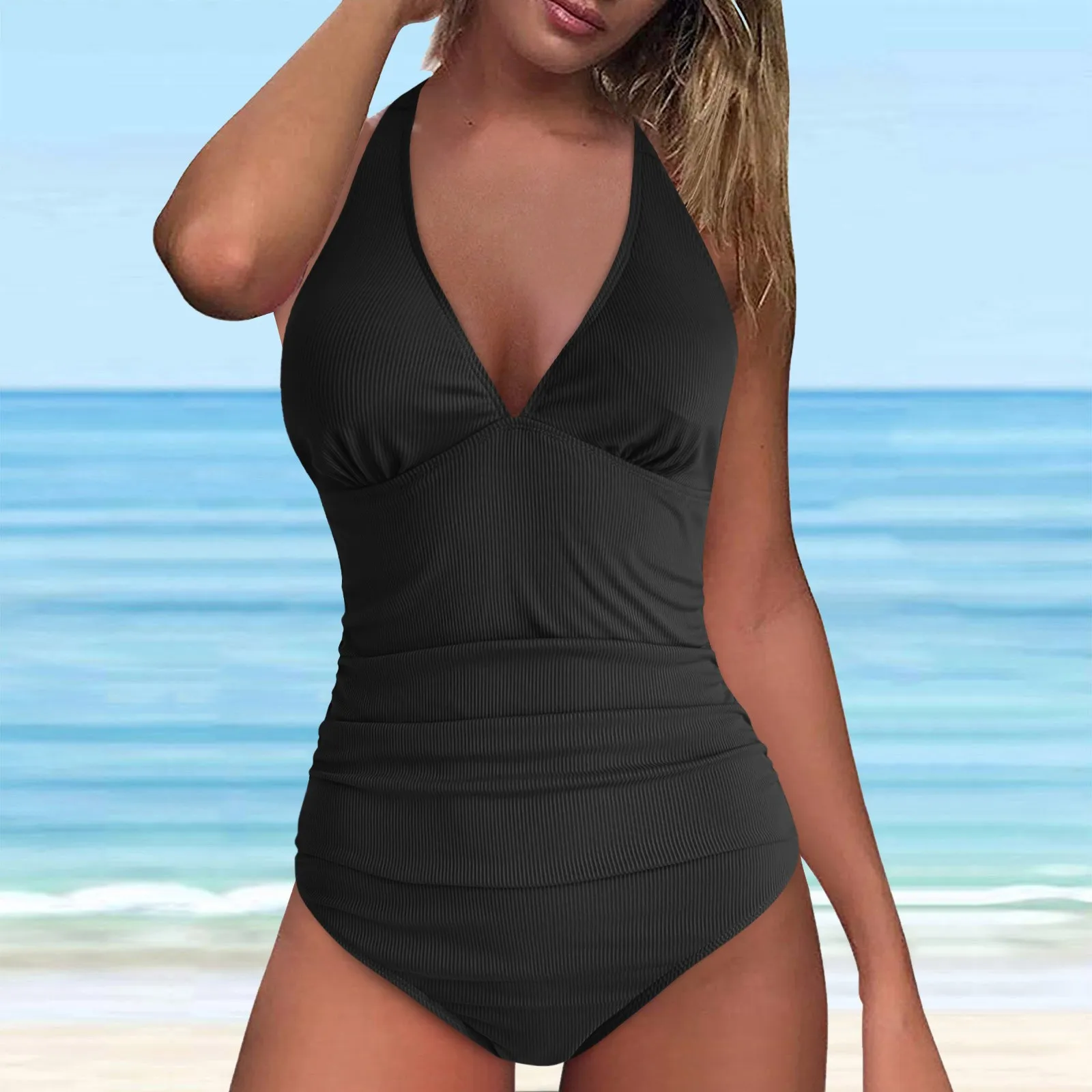 Women's One Piece Swimsuit Tummy Control V Neck Bathing Suits Women Padded Bikini Swimsuit Training Athletic Swimwear Sport
Women's One Piece Swimsuit Tummy Control V Neck Bathing Suits Women Padded Bikini Swimsuit Training Athletic Swimwear Sport