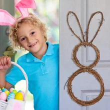 Bunny Wreath Decoration DIY Folded Rattan Wreath Base Easter Farmhouse Decor 
Bunny Wreath Decoration DIY Folded Rattan Wreath Base Easter Farmhouse Decor