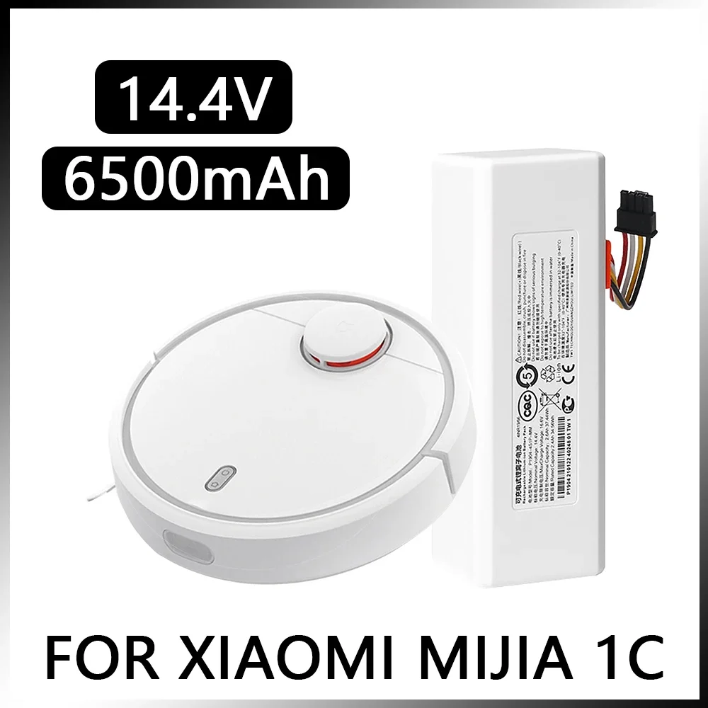 

New 14.4V 6500mAh lithium battery,for Xiaomi Mijia robot vacuum cleaner 1C battery STYTJ01ZHM replacement rechargeable batteries