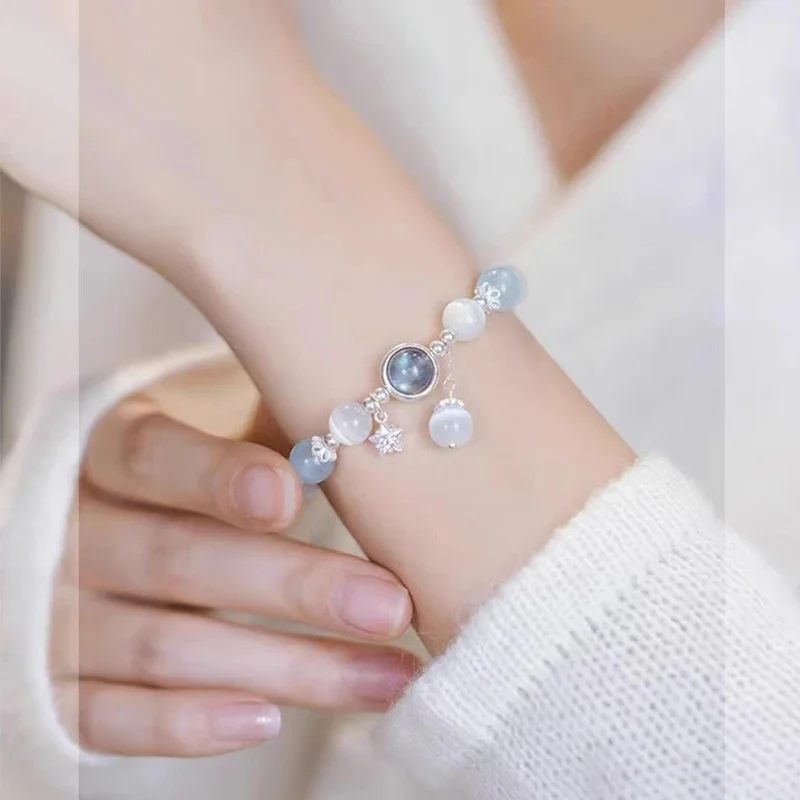 Original Unique Significance Sweet Cool Style Light Luxury Aesthetic Sense Advanced Sense Blue Moonlight Stone Bracelet
Original Unique Significance Sweet Cool Style Light Luxury Aesthetic Sense Advanced Sense Blue Moonlight Stone Bracelet