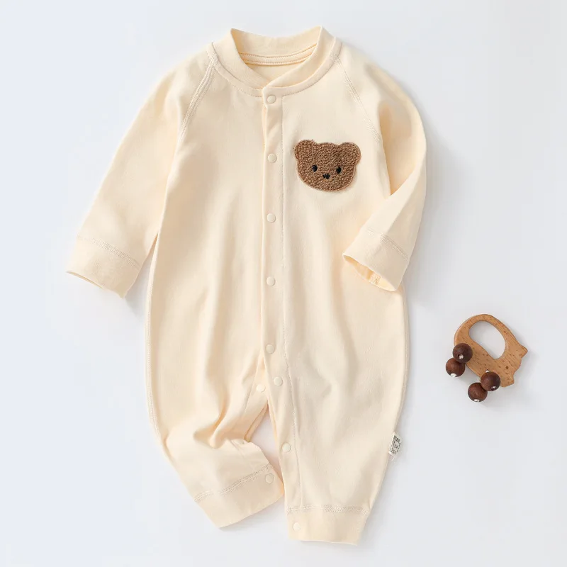 

Muslin Newborn Jumpsuit Cartoon Bear Long Sleeves Baby Rompers for Boys Girls Autumn Clothes Infant Outfit Toddler Onesie 0-18M