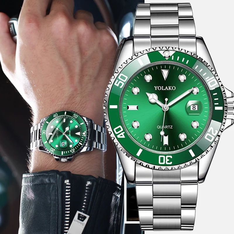 Fashion Full Stainless Steel Watch Men Quartz Calendar Green Sprot Wrist Watch 2022 Best Selling Products Dropshipping horloge
Fashion Full Stainless Steel Watch Men Quartz Calendar Green Sprot Wrist Watch 2022 Best Selling Products Dropshipping horloge
