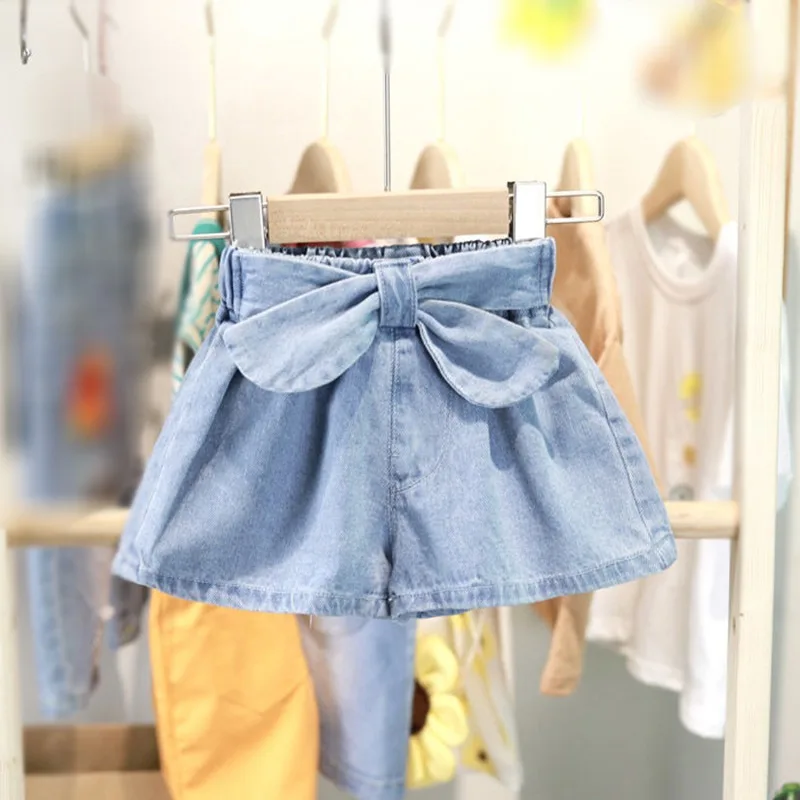 Girls Cute Bow Denim Shorts Summer Children Loose Short Pants For Girl 1-7 Years Elastic Waist Short Jeans Kid Girls Clothing
Girls Cute Bow Denim Shorts Summer Children Loose Short Pants For Girl 1-7 Years Elastic Waist Short Jeans Kid Girls Clothing