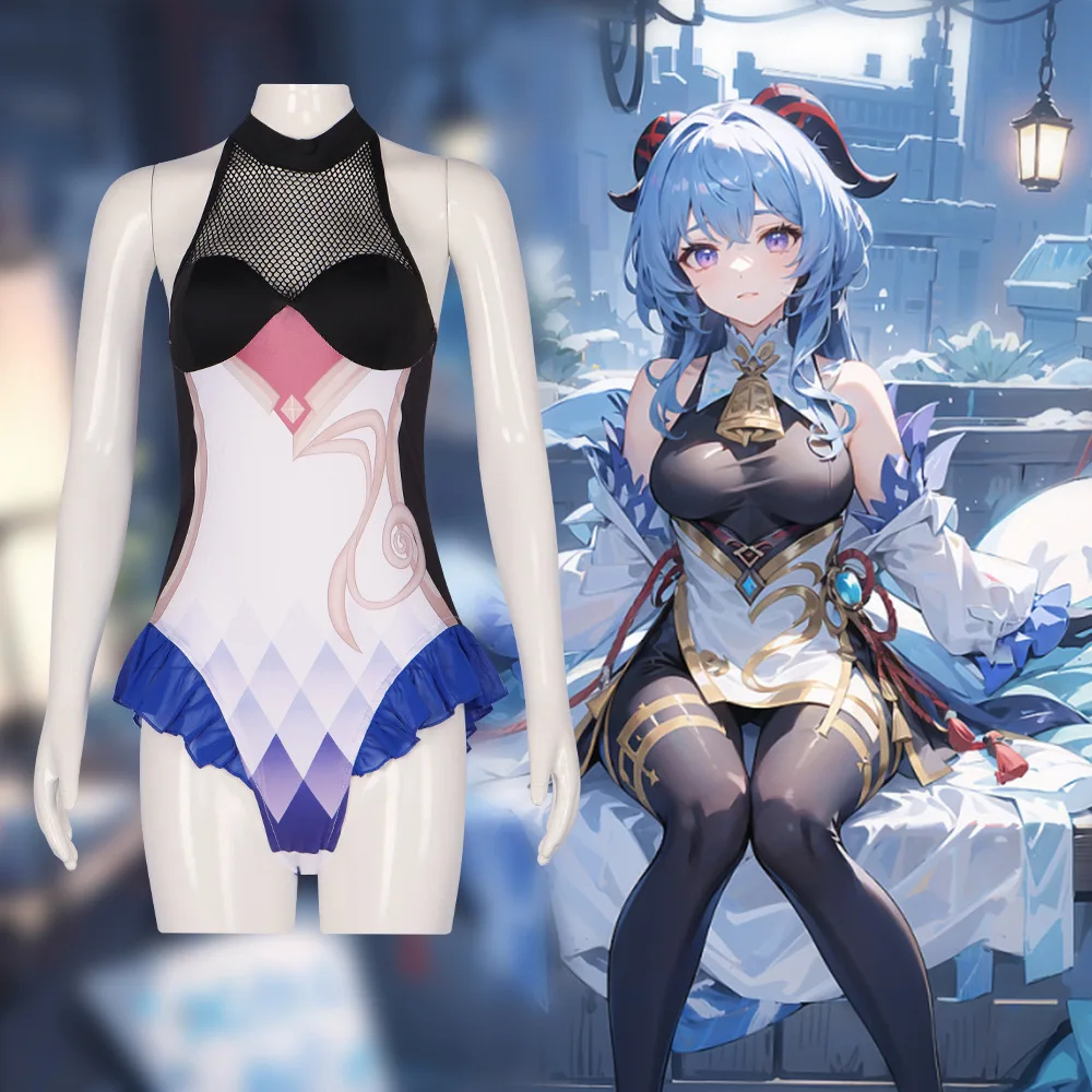 Game Anime Ganyu Lolita Cosplay Women Milk Silk Gauze Swimwear Jumpsuits Sexy Bikini Swimsuit Halloween Set
Game Anime Ganyu Lolita Cosplay Women Milk Silk Gauze Swimwear Jumpsuits Sexy Bikini Swimsuit Halloween Set