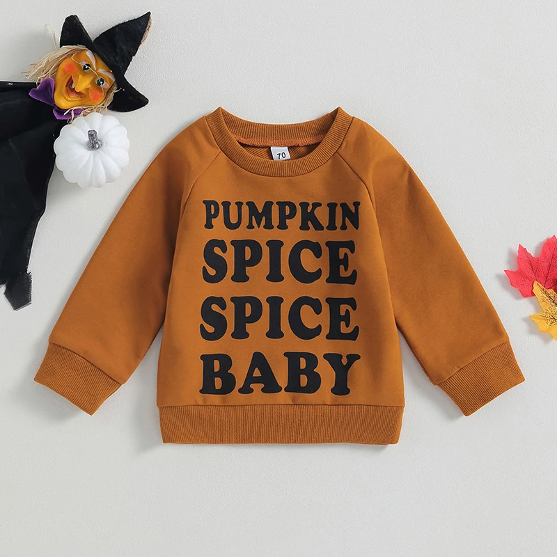 

Свитшот Lioraitiin для маленьких девочек и мальчиков 0-3 лет, 2023-06-07, свитшот на Хэллоуин с буквенным принтом, пуловеры с длинным рукавом, Осенние Топы