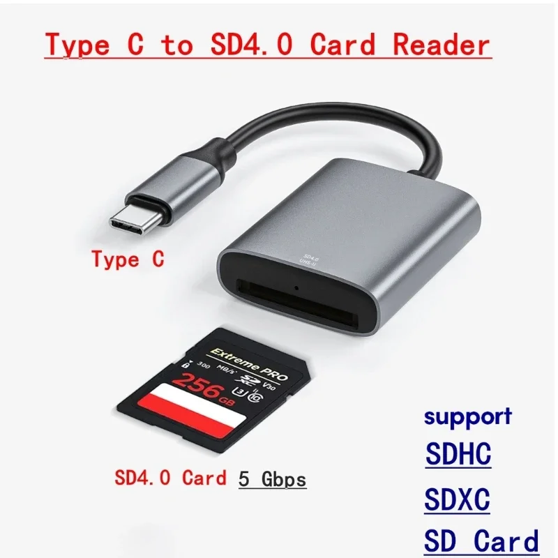 Устройство чтения карт USB C, адаптер OTG типа C для карт SDHC SDXC UHS-I для телефонов и планшетов на базе Android
Устройство чтения карт USB C, адаптер OTG типа C для карт SDHC SDXC UHS-I для телефонов и планшетов на базе Android