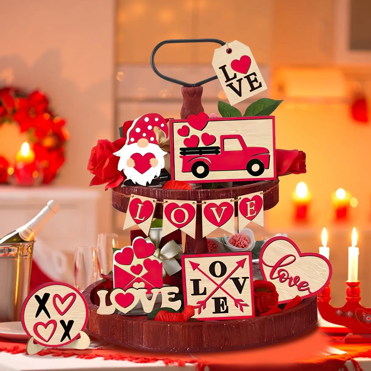 Valentine's Day Tray Decorative Decorations, Love Atmosphere Scene Decoration Set Home Decoration 2024
Valentine's Day Tray Decorative Decorations, Love Atmosphere Scene Decoration Set Home Decoration 2024