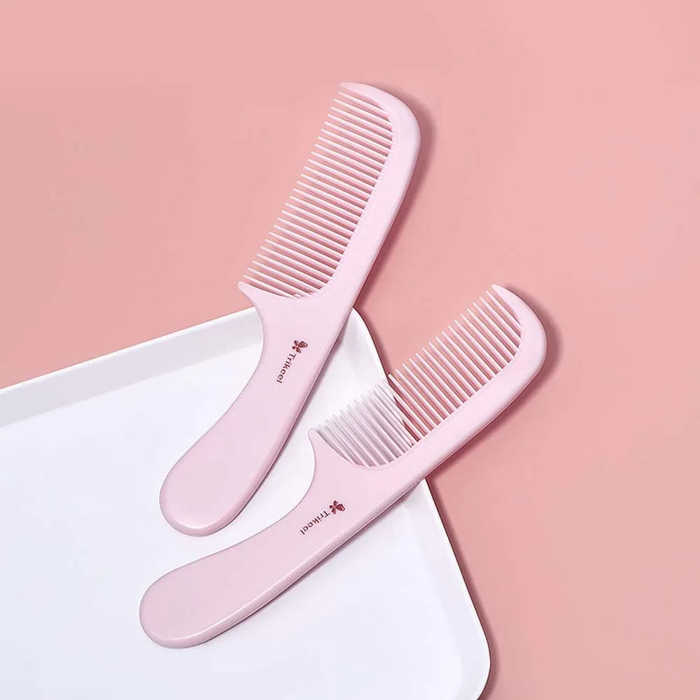 

Scalp Massage Wide Tooth Comb Portable Wet Dry Use Anti-static Fine Tooth Hair Combs Hairdressing ABS Pink Hair Brush Lady