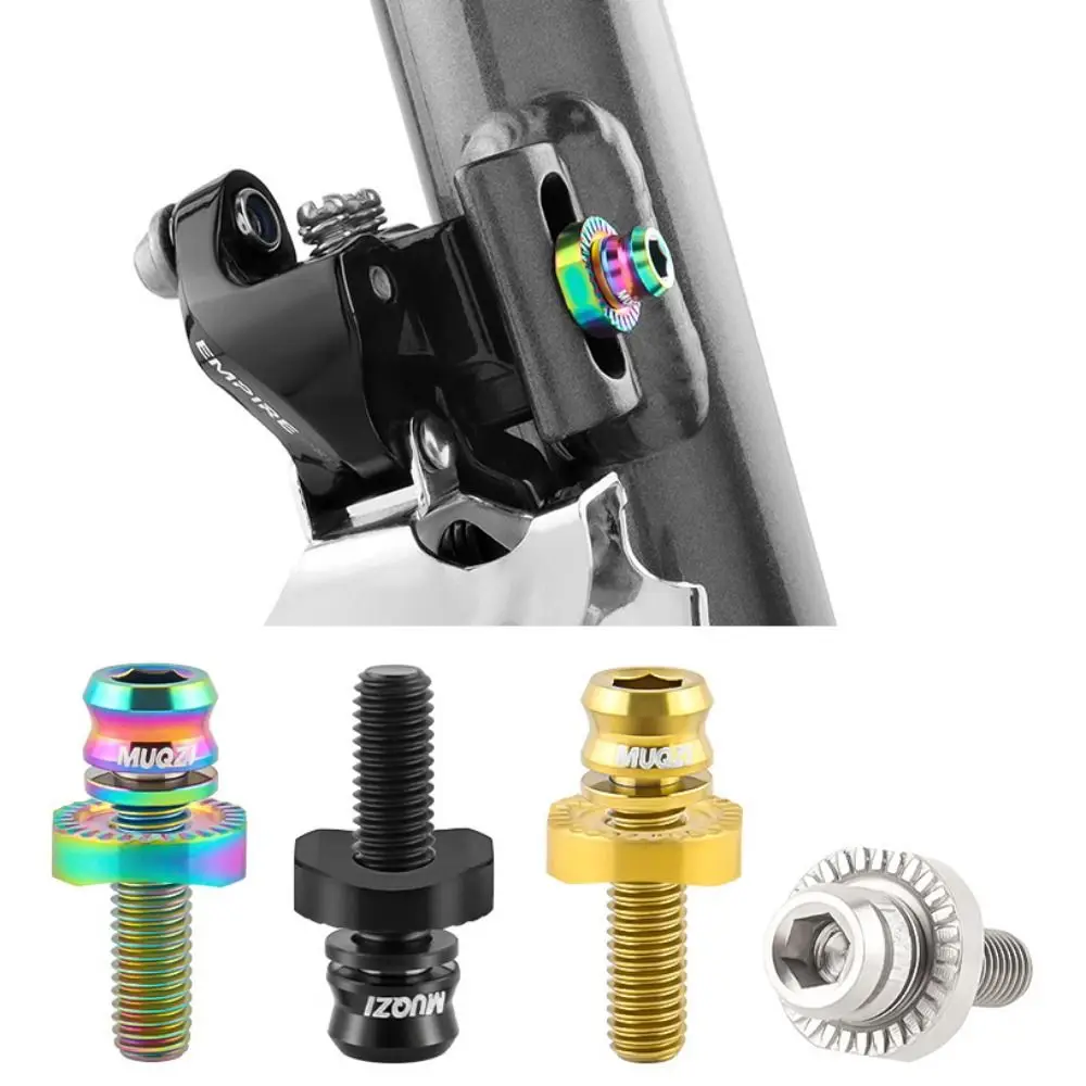 Arc-shaped Bicycle Front Wheel Fixing Screw Titanium Alloy Ultra-light Bicycle Fixing Screw Gasket Colorful M5*17mm
Arc-shaped Bicycle Front Wheel Fixing Screw Titanium Alloy Ultra-light Bicycle Fixing Screw Gasket Colorful M5*17mm