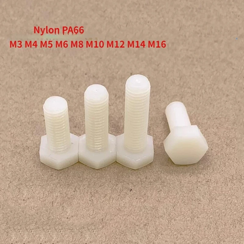 5-50PCS M3 M4 M5 M6 M8 M10 White Nylon Outer Hexagon Plastic Screw PA66 White Insulated Nylon Hex Bolt Thread Length 5mm-80mm
5-50PCS M3 M4 M5 M6 M8 M10 White Nylon Outer Hexagon Plastic Screw PA66 White Insulated Nylon Hex Bolt Thread Length 5mm-80mm
