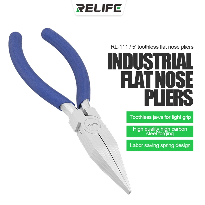 RELIFE RL-111 Toothless Flat Nose Pliers Suitable for Mobile Phone Small Electrical Appliance Electrician Repair Hand Tools
RELIFE RL-111 Toothless Flat Nose Pliers Suitable for Mobile Phone Small Electrical Appliance Electrician Repair Hand Tools