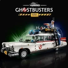 Compatible 10274 Ghostbusters Ecto-1 Building Blocks Car Model Bricks for Kids Adults Toys Halloween Christmas Gifts