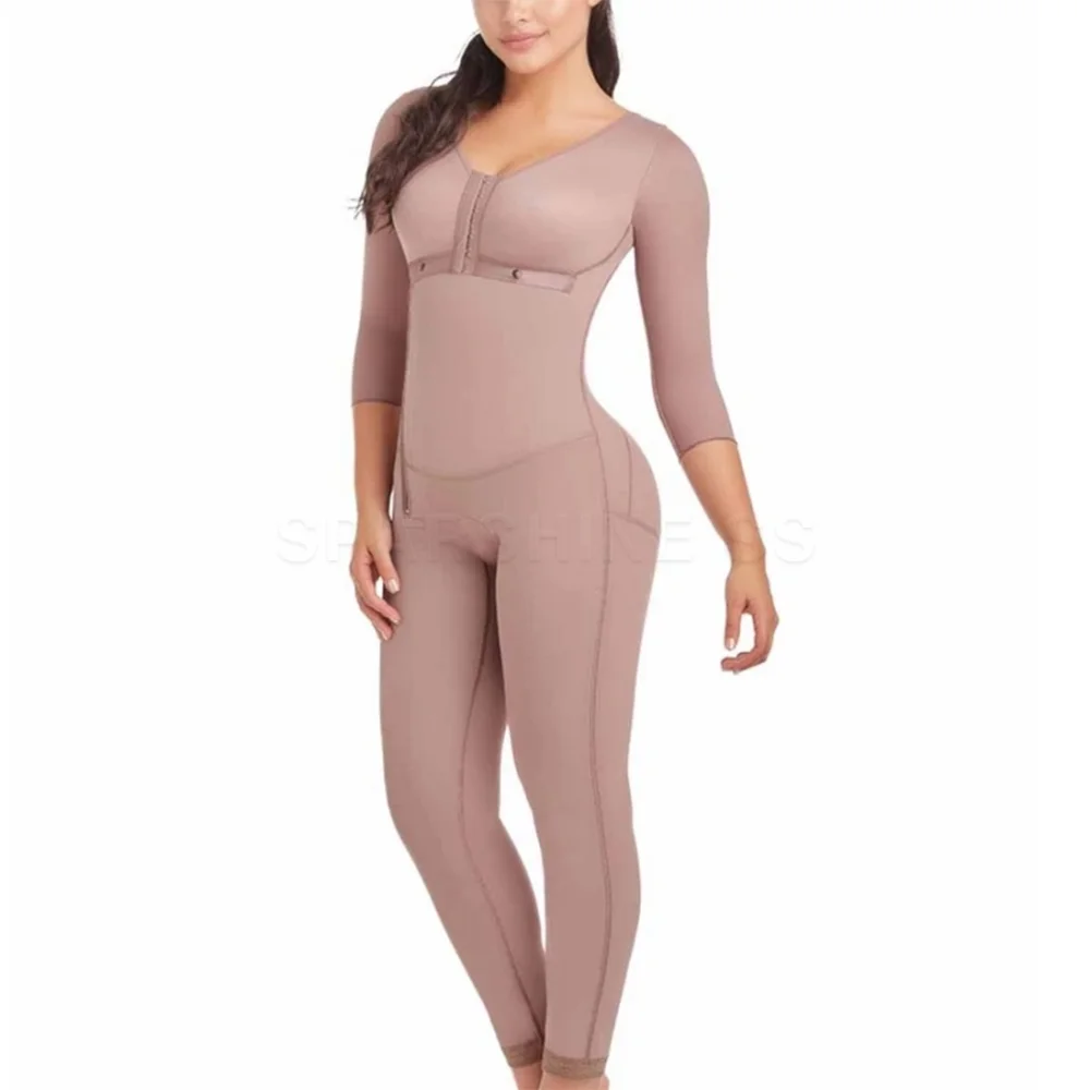 

Woman Long Sleeves Full Body Shapewear Tummy Control High Waisted Slimming Pants for a Flattering Look Weight Loss Shaper