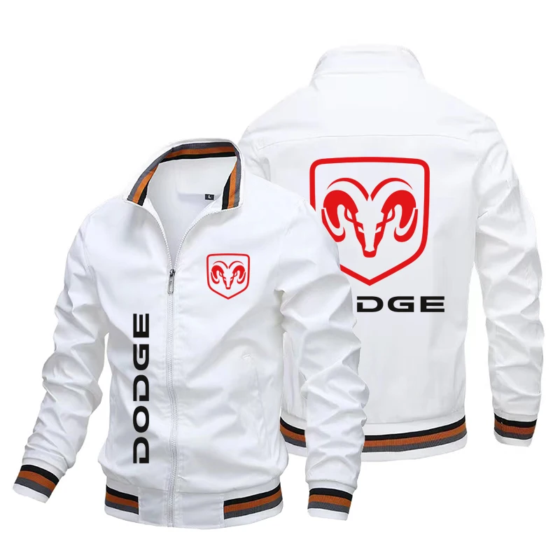

Dodge logo car - men's ultra-thin sports jacket, zippered casual firefighter jacket, outdoor fashion, spring and autumn, 2024
