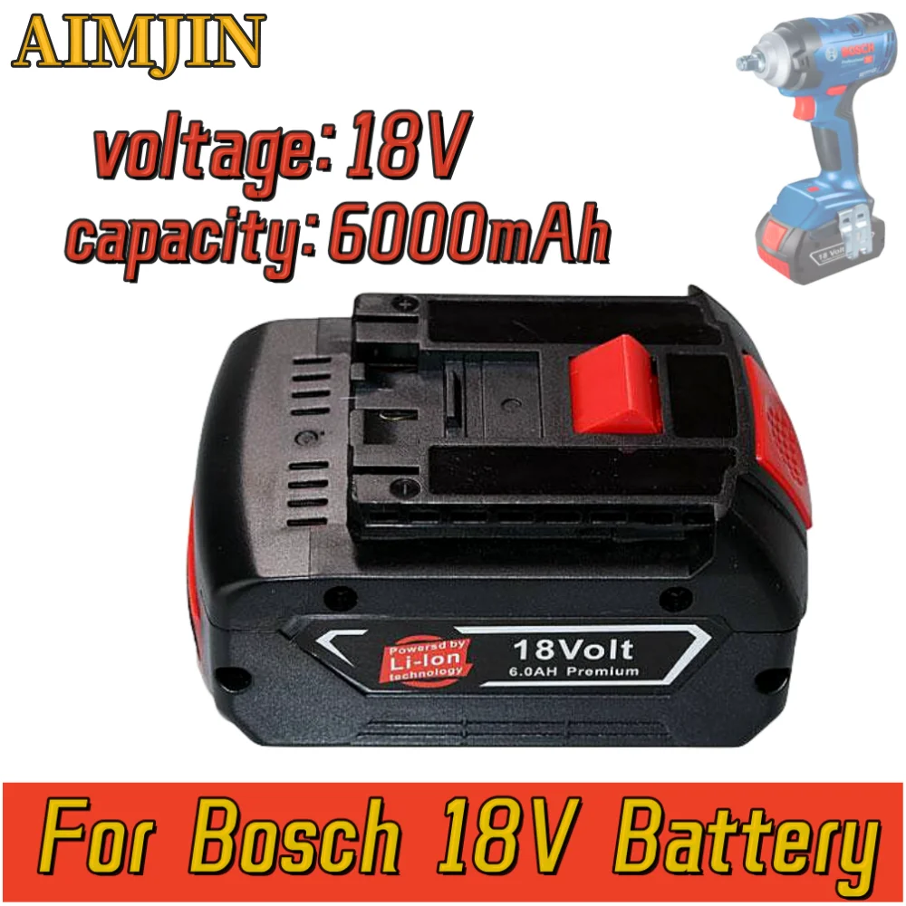 18V 6000mAh replaceable battery, suitable for Bosch 18V cordless drill tool BAT609 BAT609G BAT618G BAT614
18V 6000mAh replaceable battery, suitable for Bosch 18V cordless drill tool BAT609 BAT609G BAT618G BAT614
