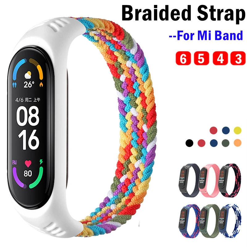 For Xiaomi Mi Band 6 5 4 3 Elastic Solo Loop Nylon Braided Strap Bracelet Replacement Wristband Miband 6 Belt For Mi Band 6 5NFC 
For Xiaomi Mi Band 6 5 4 3 Elastic Solo Loop Nylon Braided Strap Bracelet Replacement Wristband Miband 6 Belt For Mi Band 6 5NFC