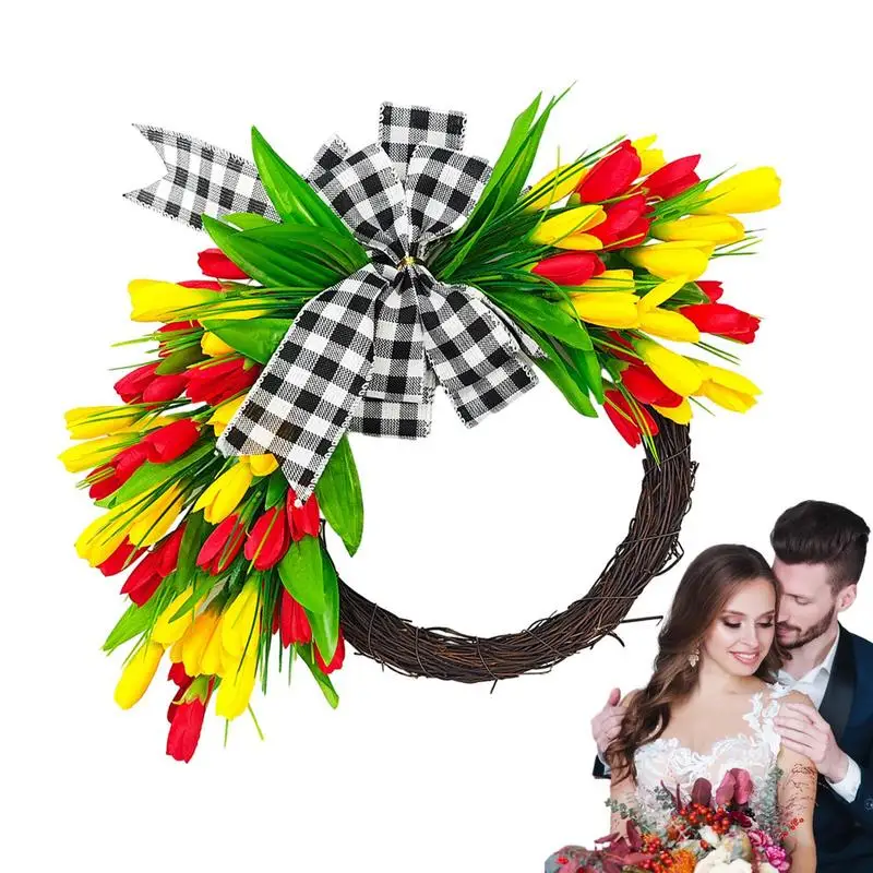 Тюльпановый венок для передней осени, деревенский Свадебный настенный розовый декоративный тюльпан, декоративный венок из натурального ротанга для весны 
Тюльпановый венок для передней осени, деревенский Свадебный настенный розовый декоративный тюльпан, декоративный венок из натурального ротанга для весны