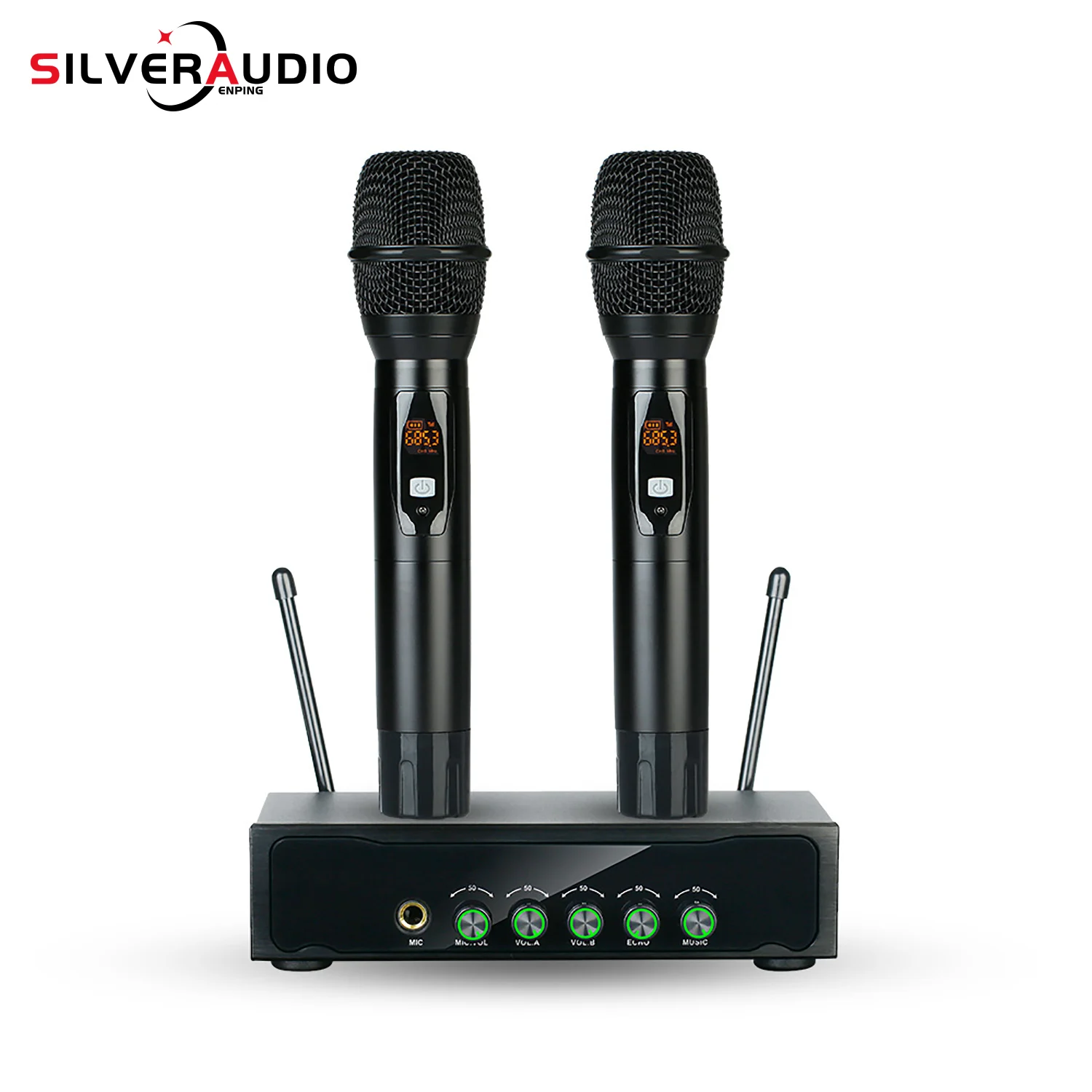 

GAW-KD200 Professional UHF Karaoke Wireless Microphone Bring Back Sound Music Volume Adjustment Home KTV