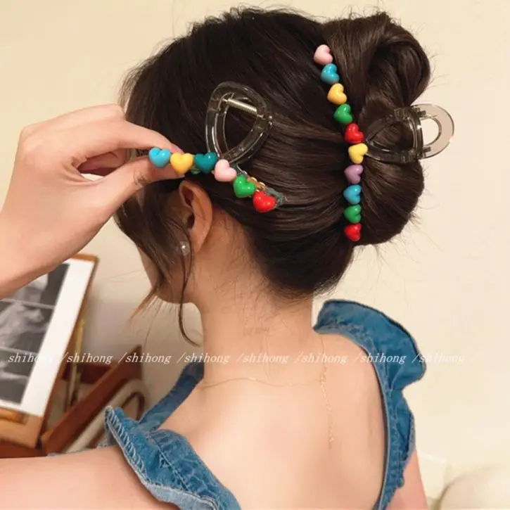 2023 New Colorful Love Hairclip Sweet Cute Girl Heart Back of Head Pan Hair Shark Clip for Women Shark Clip Hair Accessories
2023 New Colorful Love Hairclip Sweet Cute Girl Heart Back of Head Pan Hair Shark Clip for Women Shark Clip Hair Accessories