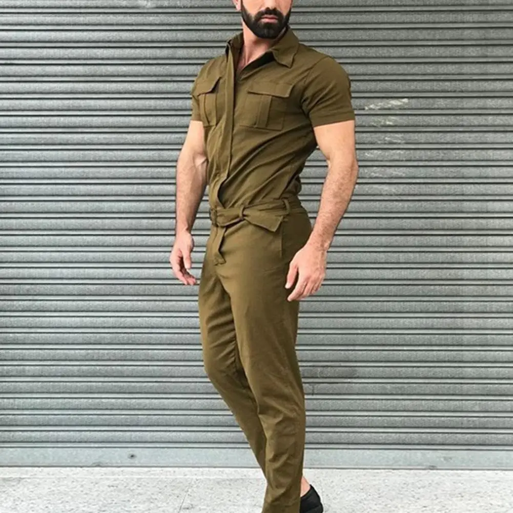 Simple Work Overalls Slim Fit Turndown Collar Polyester Casual Men Cargo Overalls Cargo Overalls Daily Wear
Simple Work Overalls Slim Fit Turndown Collar Polyester Casual Men Cargo Overalls Cargo Overalls Daily Wear