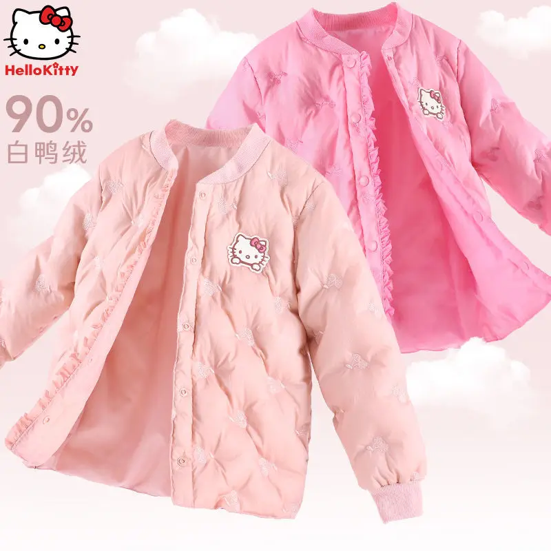 Sanrio Children Down Jacket Hello Kitty Cartoon Anime Cute Kawaii Winter Student Warm Comfortable Lightweight Clothes Toys Girls
Sanrio Children Down Jacket Hello Kitty Cartoon Anime Cute Kawaii Winter Student Warm Comfortable Lightweight Clothes Toys Girls