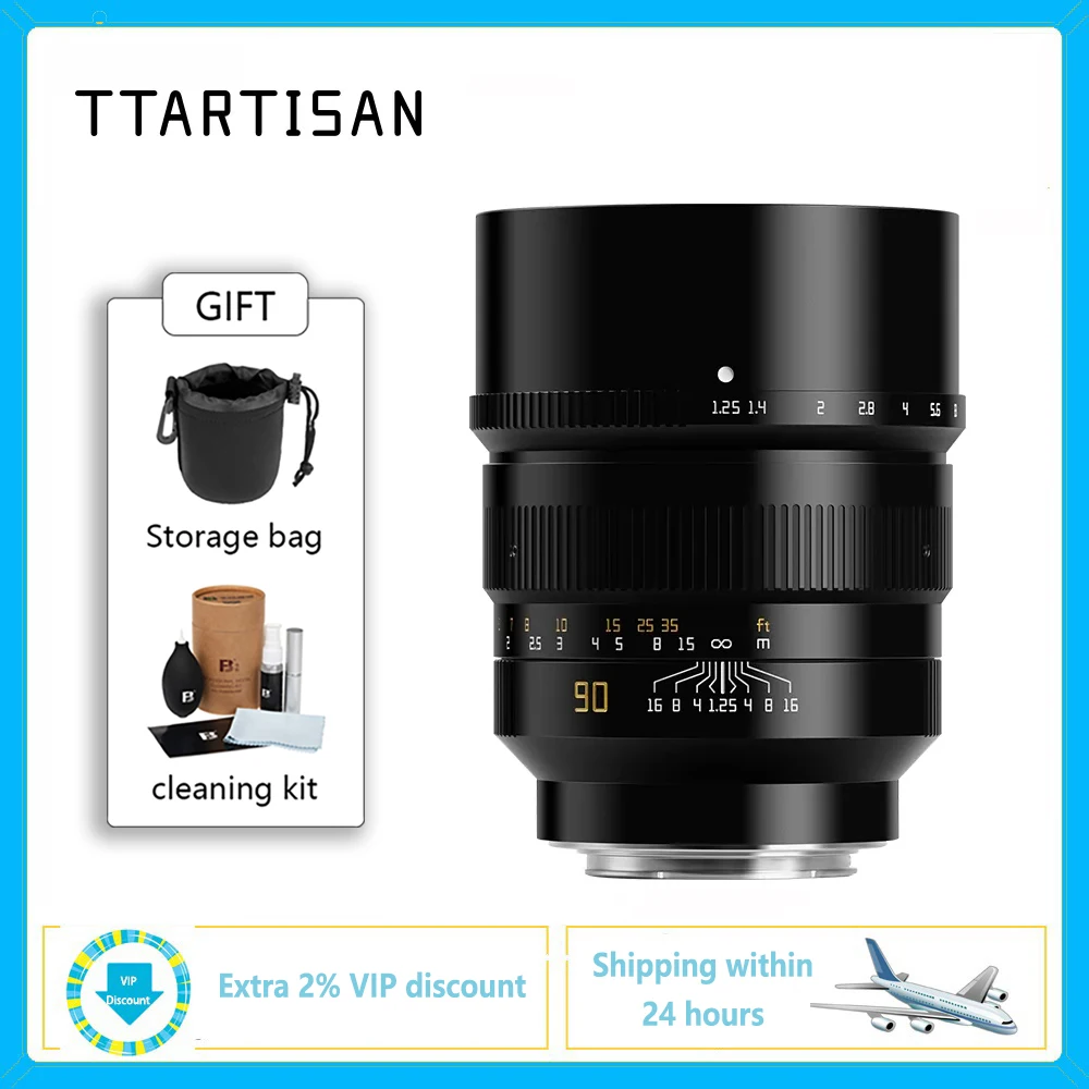 TTArtisan 90mm F1.25 Full Frame Large Aperture Lens for Sony Nikon Canon Sigma Panasonic Lumix Fuji Leica Camera Lens Объектив
TTArtisan 90mm F1.25 Full Frame Large Aperture Lens for Sony Nikon Canon Sigma Panasonic Lumix Fuji Leica Camera Lens Объектив