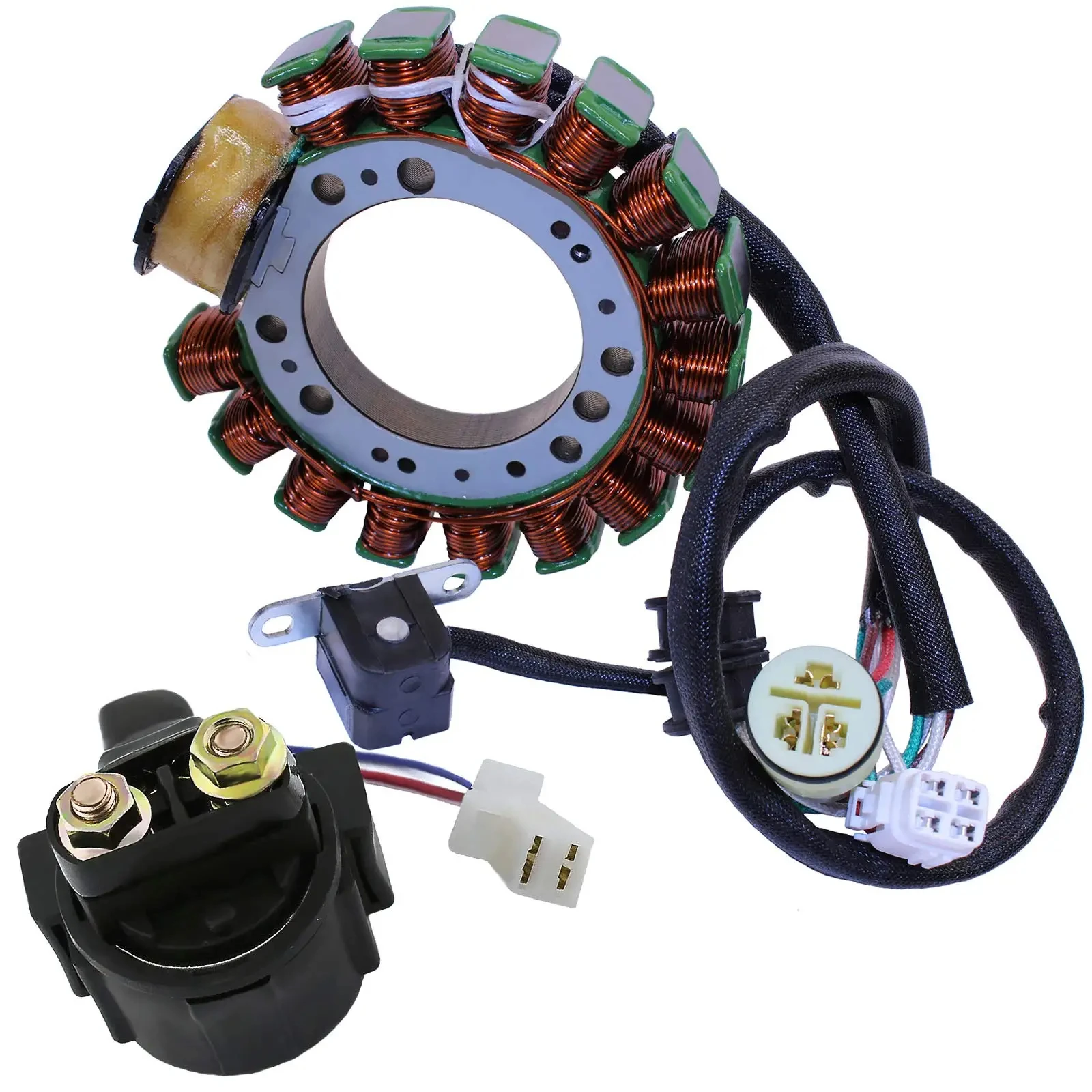 5GT819400000 Stator for Yamaha YFM600 Grizzly 4x4 OEM 5GT-85510-00-00 5GT855100000 Solenoid 5GT-81940-00-00
5GT819400000 Stator for Yamaha YFM600 Grizzly 4x4 OEM 5GT-85510-00-00 5GT855100000 Solenoid 5GT-81940-00-00