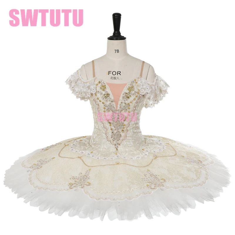 Cream White Paquita Costum Made Professional Ballet Tutu Pancake Dance Costumes Girls BT4176
Cream White Paquita Costum Made Professional Ballet Tutu Pancake Dance Costumes Girls BT4176