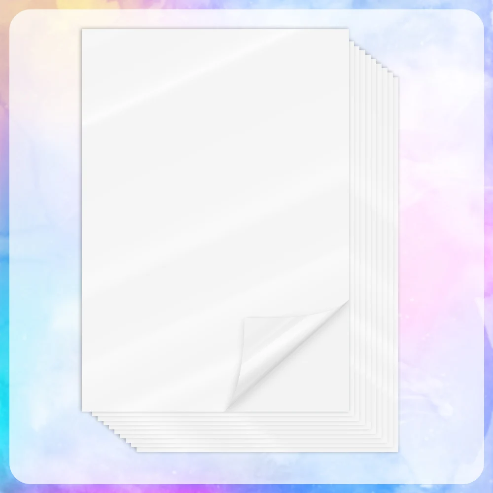 10 Sheets Glossy Paper A4 Laminating Sheets Clear Transparent Cold Lamination Film DIY Photo Paper Waterproof Film PET Sticker
10 Sheets Glossy Paper A4 Laminating Sheets Clear Transparent Cold Lamination Film DIY Photo Paper Waterproof Film PET Sticker