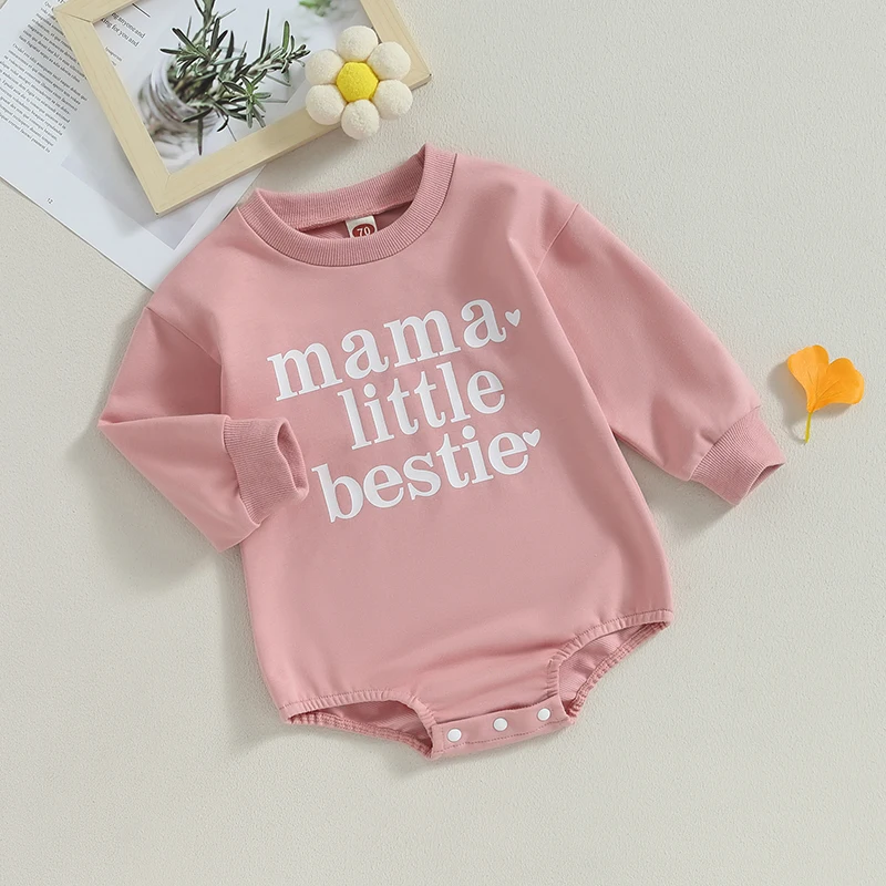 Newborn Baby Boy Girl Fall Clothes Aunties Little Bestie Letter Print Sweatshirt Romper Long Sleeve Bubble Bodysuit
Newborn Baby Boy Girl Fall Clothes Aunties Little Bestie Letter Print Sweatshirt Romper Long Sleeve Bubble Bodysuit