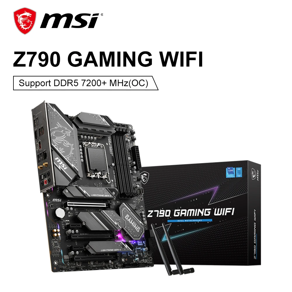 MSI Z790 GAMING WIFI Motherboard LGA 1700 Intel Z790 Mainboard SATA ATX DDR5 Wi-Fi 6E 2.5Gbps LAN 4x M.2 RGB placa mae
MSI Z790 GAMING WIFI Motherboard LGA 1700 Intel Z790 Mainboard SATA ATX DDR5 Wi-Fi 6E 2.5Gbps LAN 4x M.2 RGB placa mae