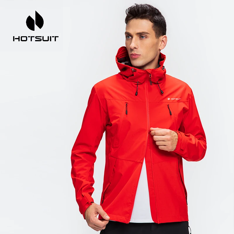 

Hotsuit Sports Windbreaker Men's Windproof Hooded Jacket 2024 Spring Casual Jacket Sports Coat