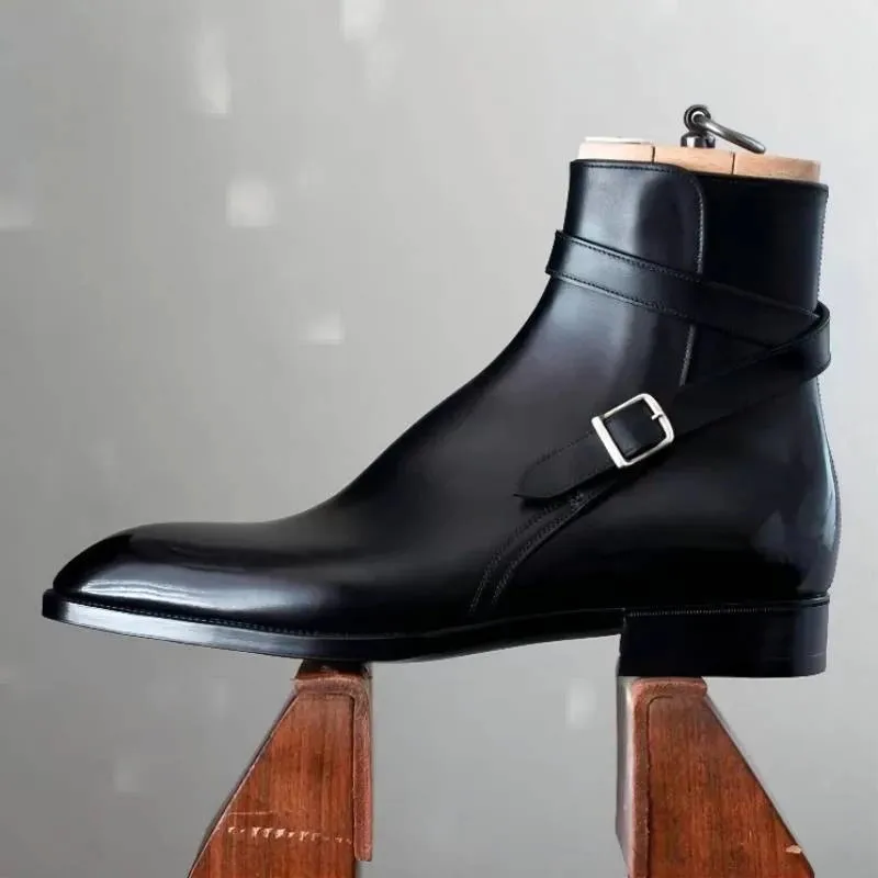 Brown Ankle Boots for Men Handmade Desert Boots Buckle Strap Round Toe Business Shoes for Men with
Brown Ankle Boots for Men Handmade Desert Boots Buckle Strap Round Toe Business Shoes for Men with