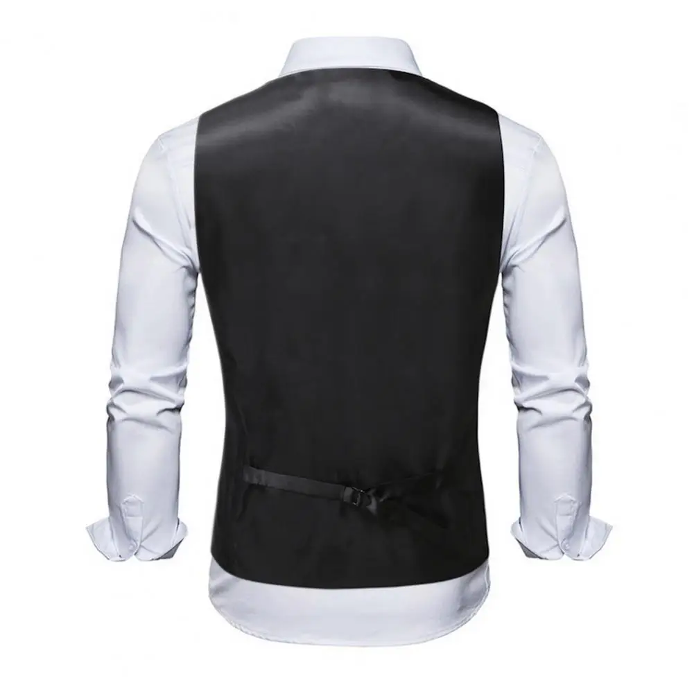 

Men Vest Coat Men Waistcoat Stylish Men's Cashew Nut Print Waistcoat Set with Business Tie Kerchief V-neck Single for Spring