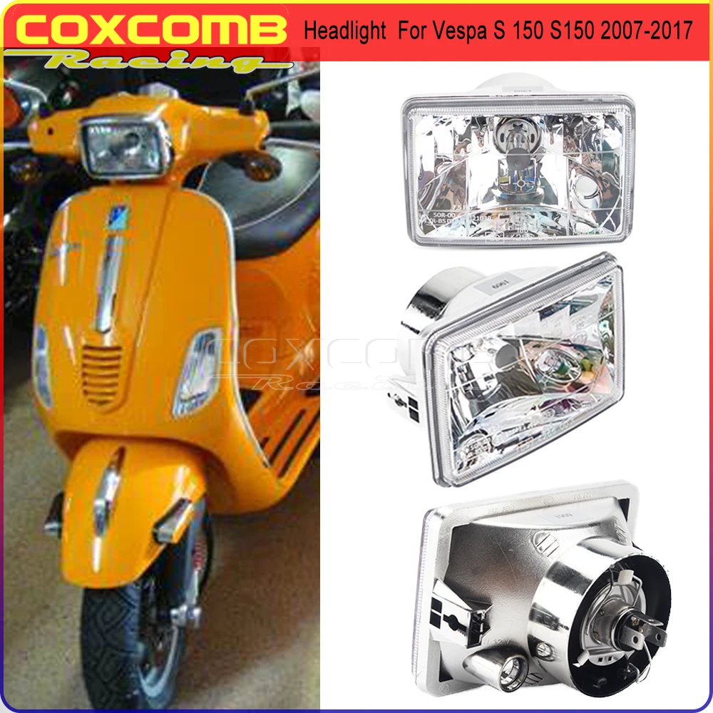 Motorcycle Socket Scooter Front Rectangle Headlight Head Lamp High Low Beam Day Running Lighting For Vespa S 150 S150 2007-2017
Motorcycle Socket Scooter Front Rectangle Headlight Head Lamp High Low Beam Day Running Lighting For Vespa S 150 S150 2007-2017