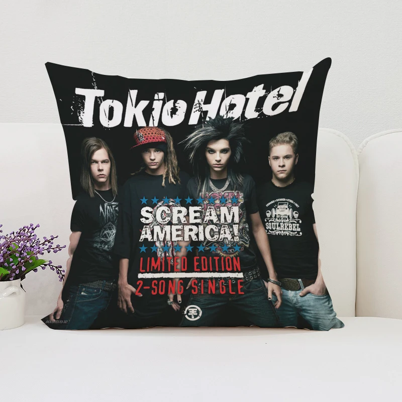 

Tokio Hotel Art Decorative Cushion Cover 45*45 Pillow Home Decor Covers Cases Furniture Pillowcases Pillows Sofa Cushions