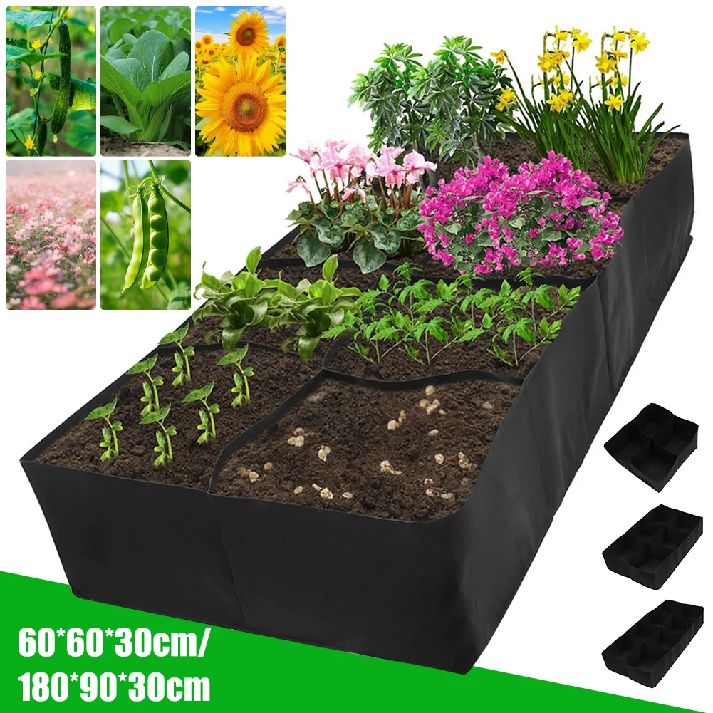 Fabric Raised Garden Bed 8 Grids Garden Plant Grow Bags Reusable Felt Planting Bed Rectangle for Growing Herbs Flowers Vegetable
Fabric Raised Garden Bed 8 Grids Garden Plant Grow Bags Reusable Felt Planting Bed Rectangle for Growing Herbs Flowers Vegetable
