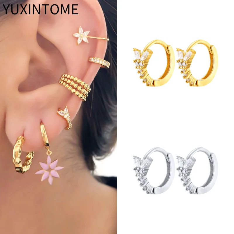 925 Sterling Silver Ear Needle Exquisite Butterfly Hoop Earrings For Women Shiny Zircon Fashion Earring Fine Jewelry Accessories
925 Sterling Silver Ear Needle Exquisite Butterfly Hoop Earrings For Women Shiny Zircon Fashion Earring Fine Jewelry Accessories