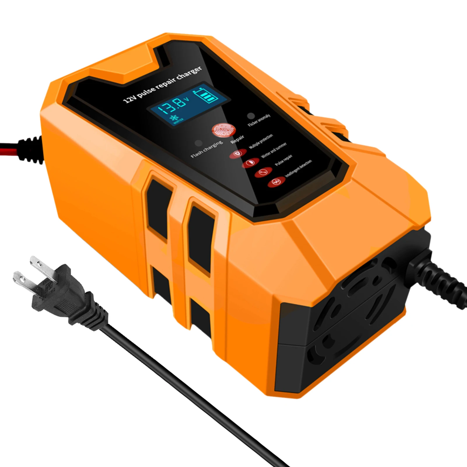 12V 6A Car Battery Charger Pluse Repair Charger with Intelligent Digital Display for Car Truck Motorcycle Lead Acid Batteries
12V 6A Car Battery Charger Pluse Repair Charger with Intelligent Digital Display for Car Truck Motorcycle Lead Acid Batteries