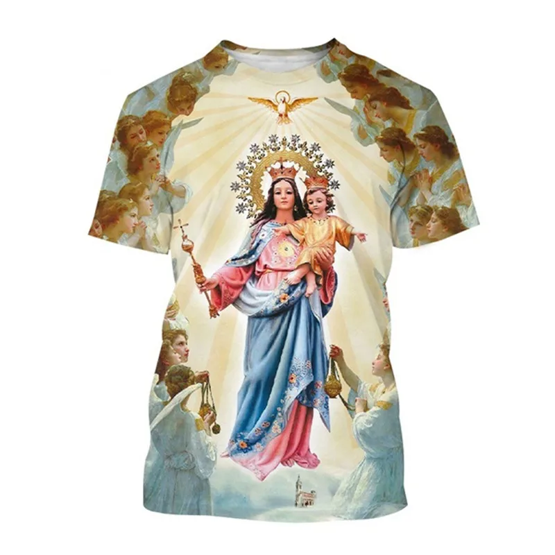Summer 3D Mother Child Print Pattern Men'S T-Shirt Personality Fashion Belief Style O Neck Short Sleeve Casual Oversized T-Shirt
Summer 3D Mother Child Print Pattern Men'S T-Shirt Personality Fashion Belief Style O Neck Short Sleeve Casual Oversized T-Shirt