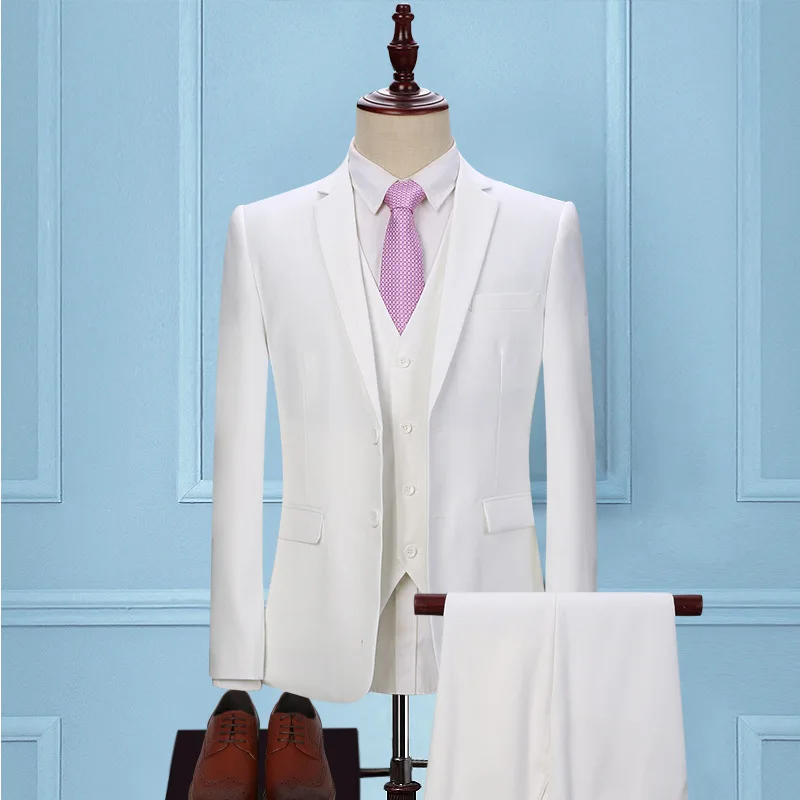 B232-Business casual three-piece suit Korean style slim fit best man groom wedding dress men
B232-Business casual three-piece suit Korean style slim fit best man groom wedding dress men
