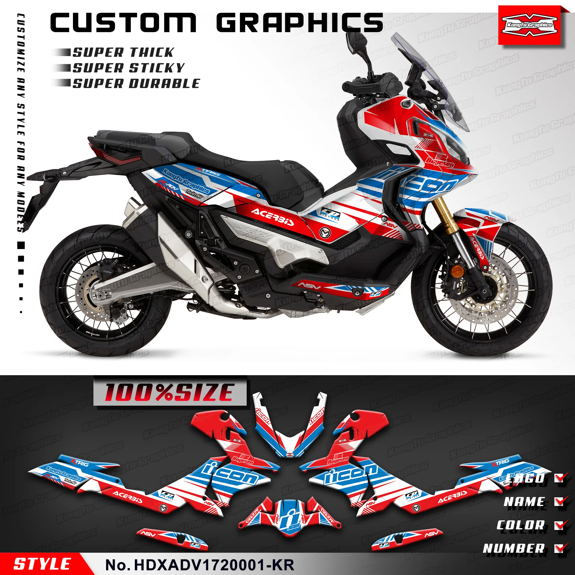 KUNGFU GRAPHICS Racing Graphics Vinyl Wrap для Honda X-ADV 750 2017 2018 2019, HDXADV1720001-KR
KUNGFU GRAPHICS Racing Graphics Vinyl Wrap для Honda X-ADV 750 2017 2018 2019, HDXADV1720001-KR