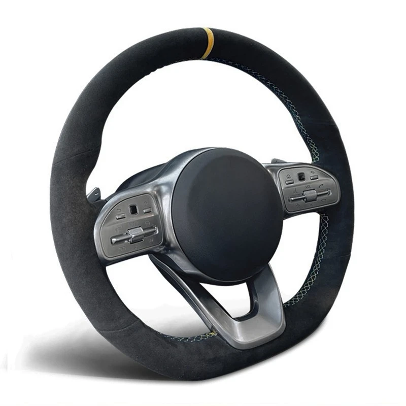 Suede Leather Car Steering Wheel Cover For Mercedes-Benz A-Class W177 C-Class W205 E-Class W213 S-Class W222 GLC Car Accessories
Suede Leather Car Steering Wheel Cover For Mercedes-Benz A-Class W177 C-Class W205 E-Class W213 S-Class W222 GLC Car Accessories