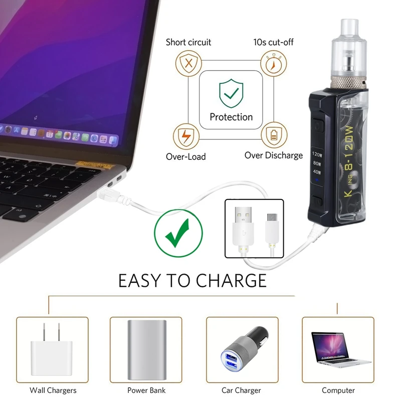 Tanio E papieros Vaper 120W Box Mod zestaw do epapierosa sklep