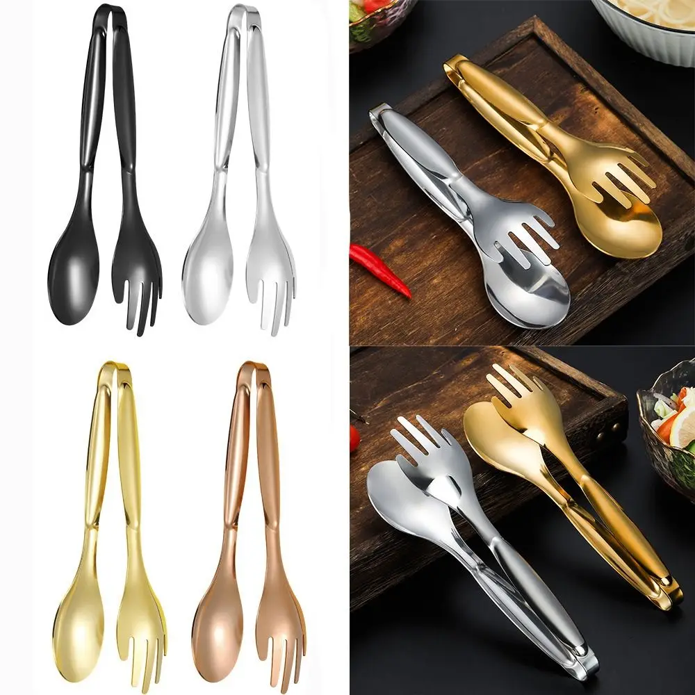 

Non-slip Food Tongs BBQ Meat Bun Stainless Steel Cooking Tongs Buffet Clips Utensil Tong Salad Tongs Kitchen Tools